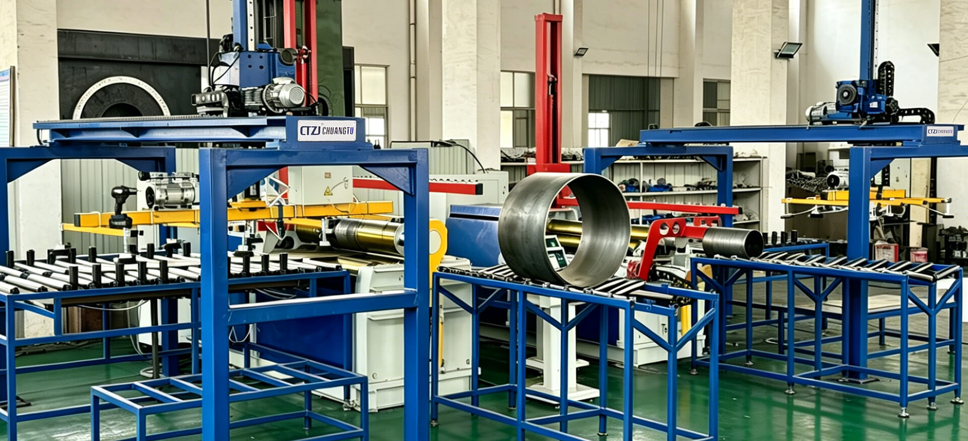 CNC 4 Roller Plate Rolling Machine Production Line